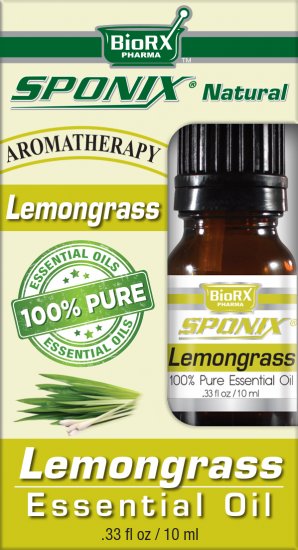 Lemongrass Essential Oil - 100% Pure - Therapeutic Grade and Premium Quality - 10mL by Sponix - Click Image to Close
