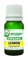 Best Organic Lemon Essential Oil - Top Aromatherapy Oil - Therapeutic Grade and Premium Quality - 10 mL by Sponix