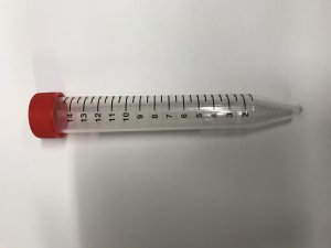 Centrifuge Tubes Conical-Bottom Flat, PP, 15 mL, Non-Sterile, Cap Color: Red (QTY. 500 per Case)