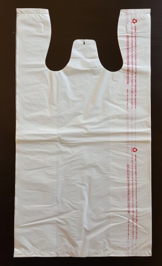 Plastic Bag White 10" x 5" x 19" (Medium) 800 per Case [Thank You Print] - Click Image to Close
