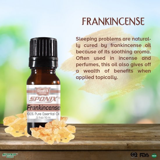 Frankincense Essential Oil - 100% Pure - Therapeutic Grade and Premium Quality - 10mL by Sponix - Click Image to Close