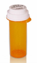 Pharmacy Vials with Touch-Down Cap, AMBER 40 Dram Dual Purpose, Caps Included [Qty. 105]