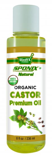 Best Castor Oil - Top 100% Pure Castor Oil for Skincare and Haircare - Premium Grade USDA Organic - 4 oz by Sponix - Click Image to Close