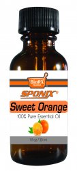 Sweet Orange Essential Oil - 100% Pure - Therapeutic Grade and Premium Quality - 30mL by Sponix