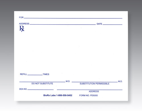 Pharmacy Prescription Pads PD5000 (10 x 100 Sheets per Pad) - Click Image to Close