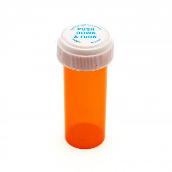 Pharmacy Vials with Reversible Cap, AMBER 20 Dram Dual Purpose, Caps Included [QTY. 270] - Click Image to Close