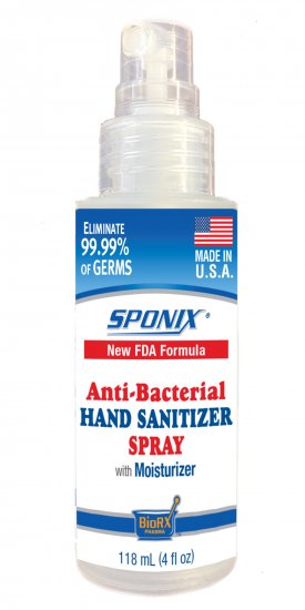 Hand Sanitizer Spray with 75% ISO Alcohol plus H2O2 4 OZ Pack of 3 - Click Image to Close