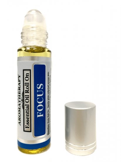 Best Focus Body Roll On - Essential Oil Infused Aromatherapy Roller Oils - 10 mL by Sponix - Click Image to Close