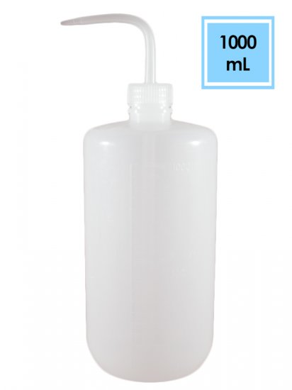 LDPE Safety Wash Bottle w/ Long Tip 1000ml (Qty 6) - Click Image to Close
