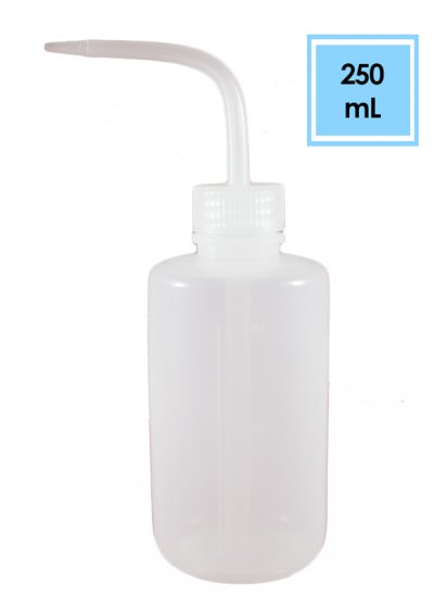 LDPE Safety Wash Bottle w/ Long Tip 250ml (Qty 6) - Click Image to Close