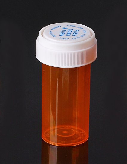 Pharmacy Vials with Reversible Cap, AMBER 13 Dram Dual Purpose, Caps Included [QTY. 275] - Click Image to Close