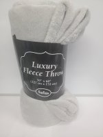 Gray Luxury Fleece Throw (50" x 60")