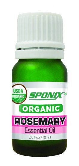 Best Organic Rosemary Essential Oil - Top Aromatherapy Oil - Therapeutic Grade and Premium Quality - 10 mL by Sponix - Click Image to Close
