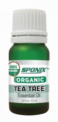 Best Organic Tea Tree Essential Oil - Top Aromatherapy Oil - Therapeutic Grade and Premium Quality - 10 mL by Sponix