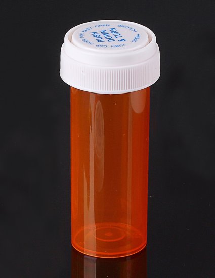 Pharmacy Vials with Reversible Cap, AMBER 16 Dram Dual Purpose, Caps Included [QTY. 240] - Click Image to Close