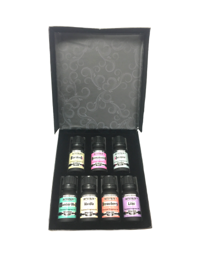Top Fragrance Oil Gift Set - Best 7 Scented Perfume Oil - Cotton Candy, Freesia, Cupcake, Rose, Violet, Vanilla & Strawberry - Click Image to Close