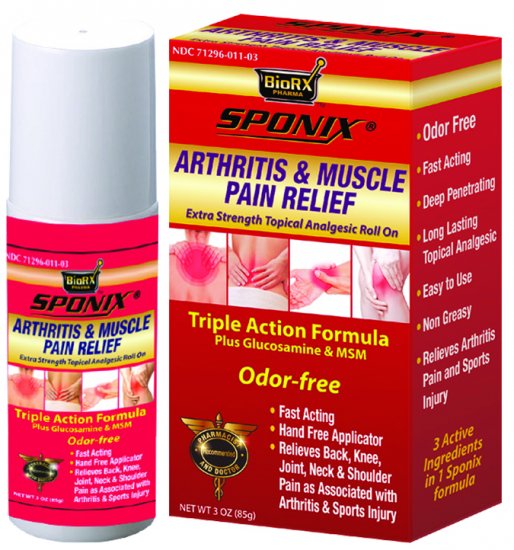 Sponix Arthritis & Muscle Pain Relief Roll-On (3 OZ) - Click Image to Close