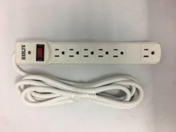 Harlyn Power Strip Surge Protector - 6 Outlets - 10 ft cord - 15A - 125V - 1875W - 600 Joules