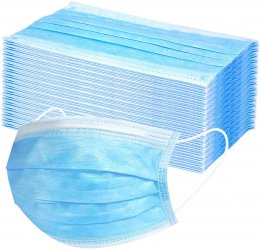 Face Mask Blue Color Qty. 50 pcs High Quality