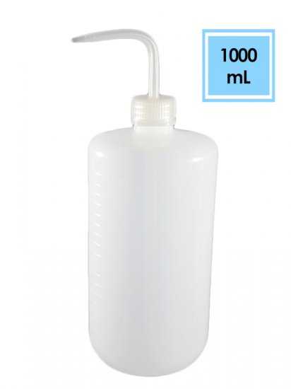 LDPE Safety Wash Bottle w/ Long Tip 1000ml (Qty 2) - Click Image to Close