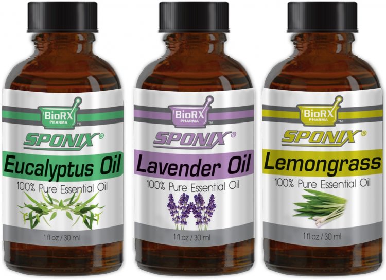 Top Essential Oil Gift Set - Best 3 Aromatherapy Oil - Lemongrass, Lavender, Eucalyptus 1 oz each - Click Image to Close