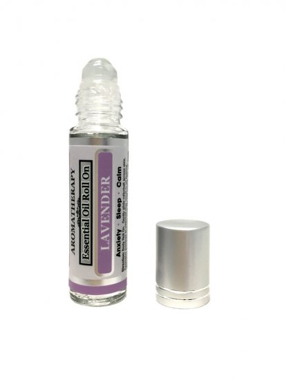 Best Lavender Body Roll On - Essential Oil Infused Aromatherapy Roller Oils - 10 mL by Sponix - Click Image to Close