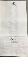 Pharmacy Prescription Bags White 8" X 5" X 16" (20 Lbs) 500 per Case [Without Print]
