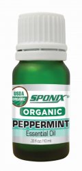 Best Organic Peppermint Essential Oil - Top Aromatherapy Oil - Therapeutic Grade and Premium Quality - 10 mL by Sponix