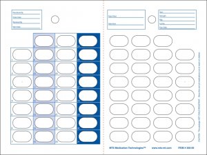 Pharmacy Blister Medicataion Packs Card (31-Days Cold Seal - 250/Case)