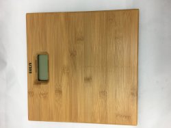 Harlyn BSB2100 Digital Body Weight Bathroom Scale - Natural Bamboo - Step-on Technology - 330 lbs max weight