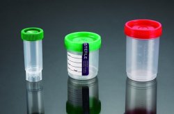 Specimen Containers, 90mL, with Temper Evident Label, Sterile, Cap Color: Green (Qty. 150 per Case)