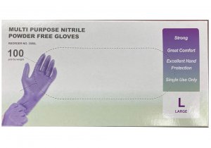 Nitrile Gloves (Latex Free/Powder Free) Color: Blue, Size: Large (10 boxes of 100 gloves) QTY/Case: 1,000 Gloves per case