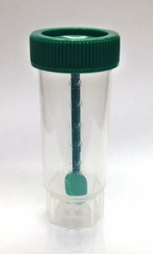 Centrifuge Tubes Flat Bottom with Spoon, 30mL, Sterile, Green Plug Cap, PP (QTY. 50 per Case)