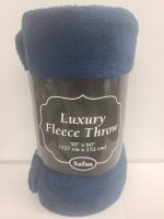 Blue Luxury Fleece Throw (50" x 60")