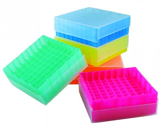 Compact Micro Tube Storage, 81 Well, Assorted Colors, (QTY. Pack of 5) - Click Image to Close