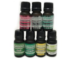 Top Essential Oil Gift Set - Best 7 Aromatherapy Oils - CloveLeaf, Lemongrass, Pepprmnt, Rosemry, TeaTree, Basl, Spearmnt - 10ml
