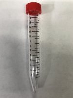 Centrifuge Tubes Conical-Bottom Plug,PP,15 mL,Sterile,Cap Color: Red(QTY.50 per Bag,6 Bags per Case-300 Tubes)