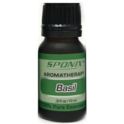 Basil Essential Oil - 100% Pure - Therapeutic Grade and Premium Quality - 10mL by Sponix
