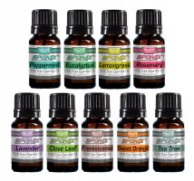 Top Essential Oil Gift Set - Best 9 Aromatherapy Oils -Pepprmnt,Eucalyptus,Lemngrss,Rosemry,Lavender,Clove,Frank,Orange, TeaTree