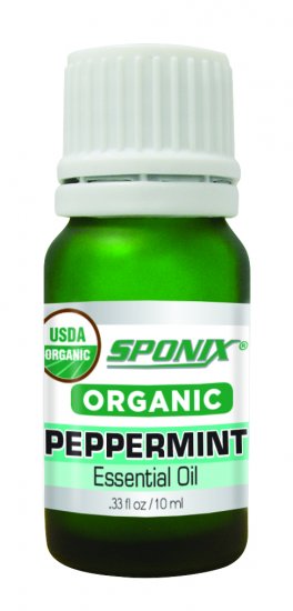 Best Organic Peppermint Essential Oil - Top Aromatherapy Oil - Therapeutic Grade and Premium Quality - 10 mL by Sponix - Click Image to Close