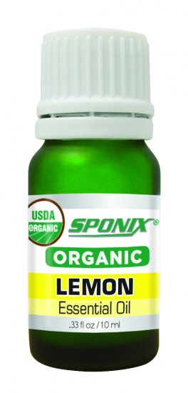 Best Organic Lemon Essential Oil - Top Aromatherapy Oil - Therapeutic Grade and Premium Quality - 10 mL by Sponix - Click Image to Close