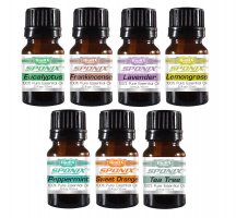 Top Essential Oil Gift Set - Best 7 Aromatherapy Oils -Eucalyptus, Lavender, Frankincense, Peppermint, Sweet Orange, Lemongrass