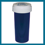 Pharmacy Vials Blue Reversible Cap