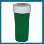 Pharmacy Vials Green Reversible Cap