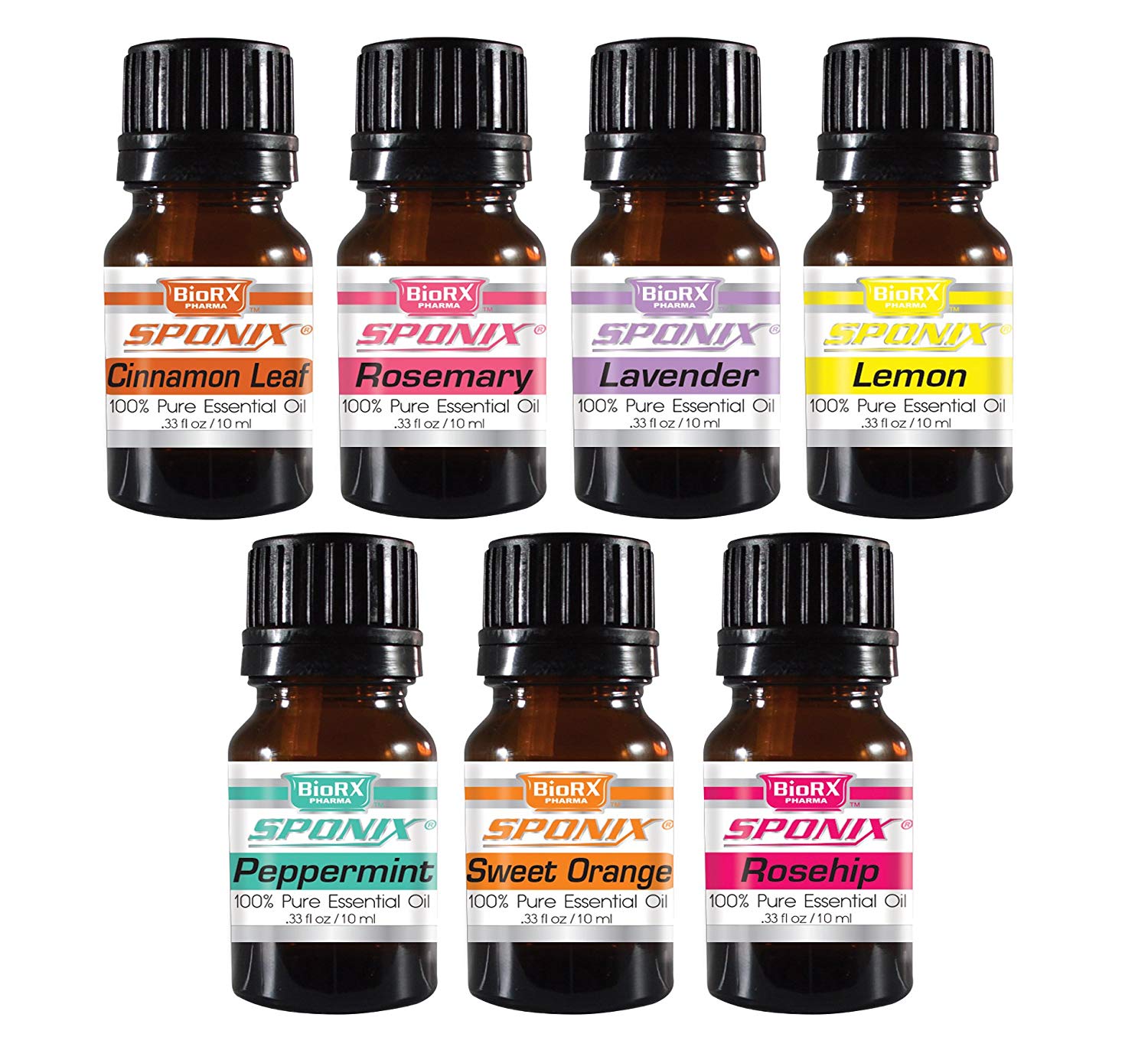 Top Essential Oil Gift Set - Best 7 Aromatherapy Oils - Lavender, Cinnamon  Leaf, Peppermint, Sweet Orange, Rosemary, Lemon, Rose Top Essential Oil  Gift Set - Best 7 Aromatherapy Oils - Lavender