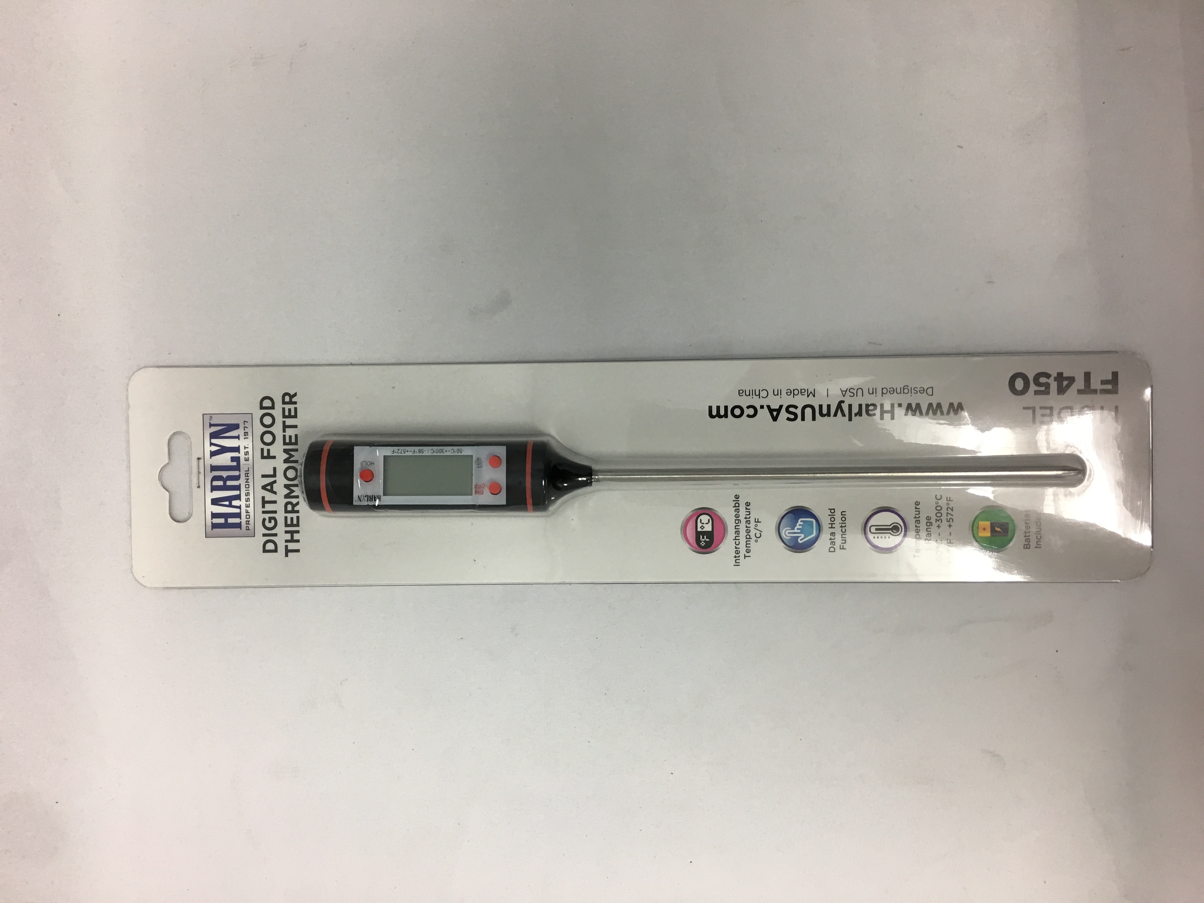 Harlyn FT450 Instant-Read Digital Meat/Food Thermometer - Digital LCD -  Kitchen, Indoor, Outdoor Cooking - Grill and BBQ [FT450] - $6.95 : Discount  Pharmacy Supplies, Vial Bottle, Rx Bag, Rx Folder, Wholesale Pharmacy  Supplies