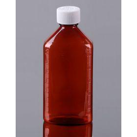 Pharmacy Oval Bottle AMBER 06 oz with CR Caps Included [QTY. 50]