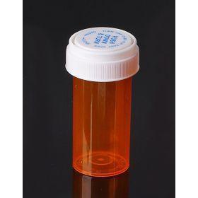Pharmacy Vials with Reversible Cap, AMBER 13 Dram Dual Purpose, Caps Included [QTY. 275]