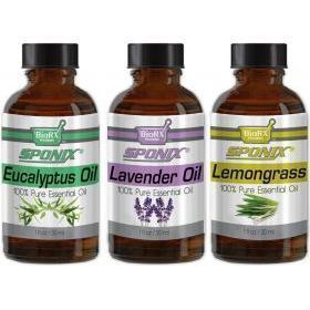 Top Essential Oil Gift Set - Best 3 Aromatherapy Oil - Lemongrass, Lavender, Eucalyptus 1 oz each