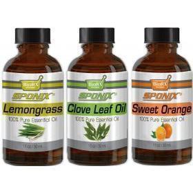 Top Essential Oil Gift Set - Best 3 Aromatherapy Oil - Clove, Lemongrass, Orange - Therapeutic Grade and Premium Quality - 1 oz